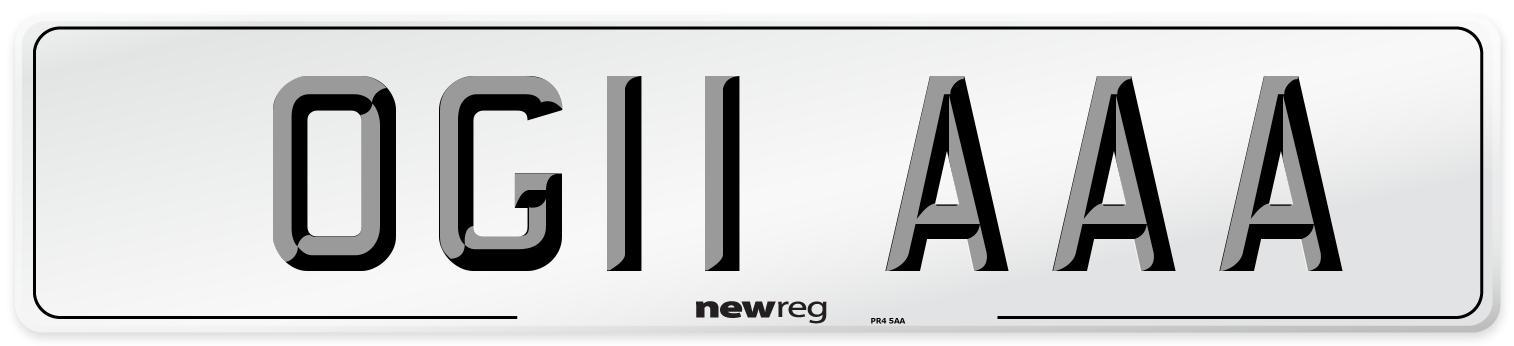 OG11 AAA Number Plate from New Reg